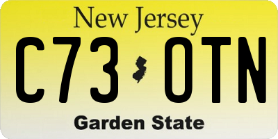 NJ license plate C73OTN