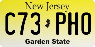 NJ license plate C73PHO