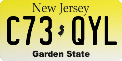 NJ license plate C73QYL