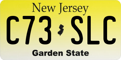 NJ license plate C73SLC