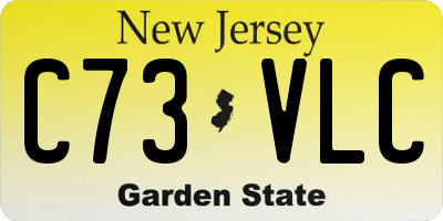 NJ license plate C73VLC