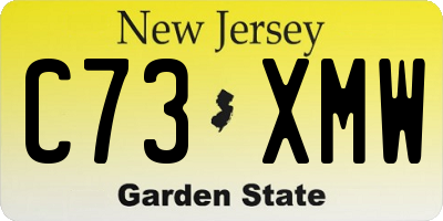 NJ license plate C73XMW