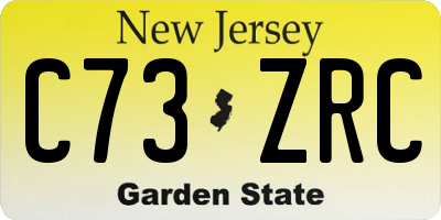 NJ license plate C73ZRC