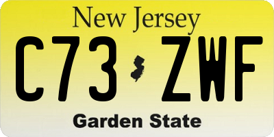 NJ license plate C73ZWF