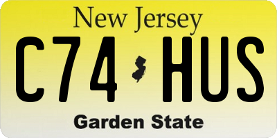 NJ license plate C74HUS