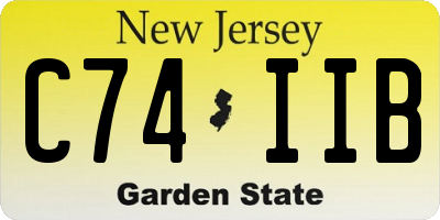 NJ license plate C74IIB