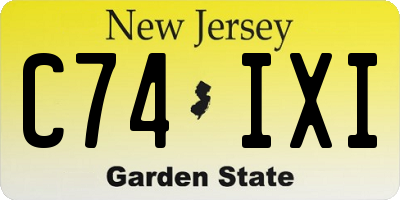 NJ license plate C74IXI