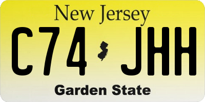 NJ license plate C74JHH
