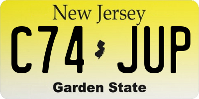 NJ license plate C74JUP