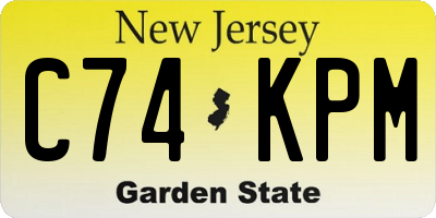 NJ license plate C74KPM