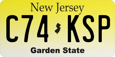 NJ license plate C74KSP