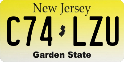 NJ license plate C74LZU
