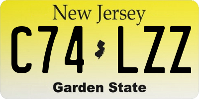 NJ license plate C74LZZ