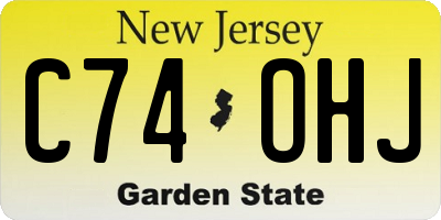 NJ license plate C74OHJ