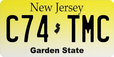 NJ license plate C74TMC