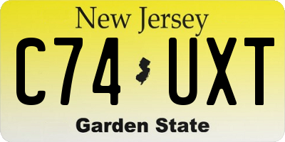NJ license plate C74UXT