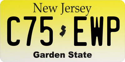 NJ license plate C75EWP