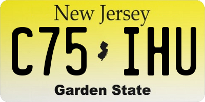 NJ license plate C75IHU