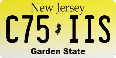 NJ license plate C75IIS
