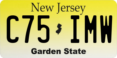 NJ license plate C75IMW