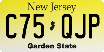 NJ license plate C75QJP