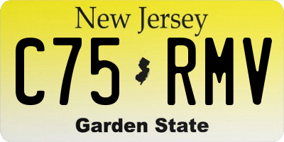 NJ license plate C75RMV