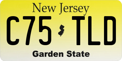 NJ license plate C75TLD