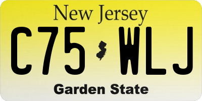 NJ license plate C75WLJ