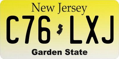 NJ license plate C76LXJ