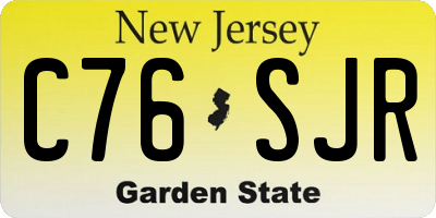 NJ license plate C76SJR