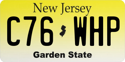 NJ license plate C76WHP