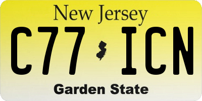 NJ license plate C77ICN