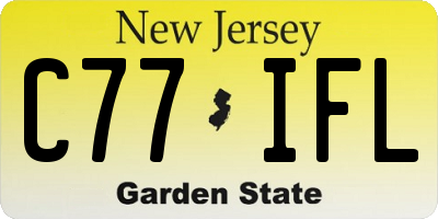 NJ license plate C77IFL