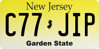 NJ license plate C77JIP