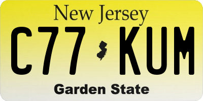 NJ license plate C77KUM