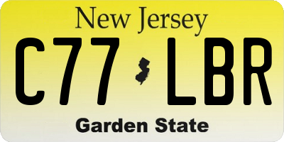 NJ license plate C77LBR