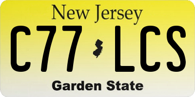 NJ license plate C77LCS