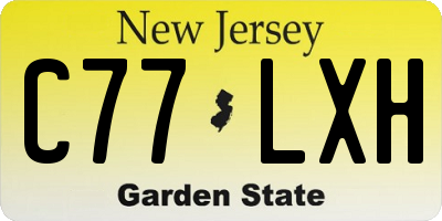 NJ license plate C77LXH