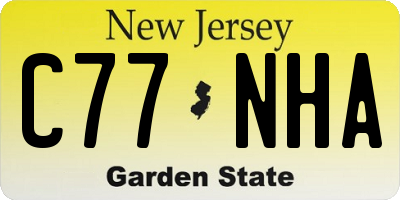 NJ license plate C77NHA
