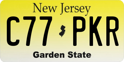 NJ license plate C77PKR