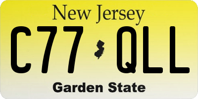NJ license plate C77QLL