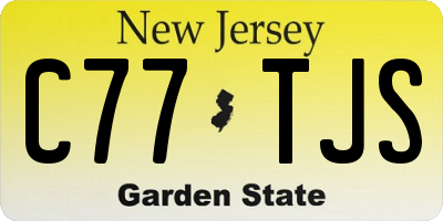 NJ license plate C77TJS