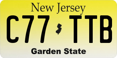 NJ license plate C77TTB