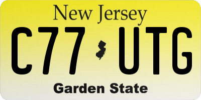 NJ license plate C77UTG