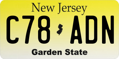 NJ license plate C78ADN