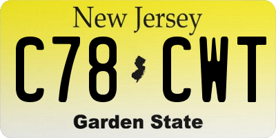 NJ license plate C78CWT