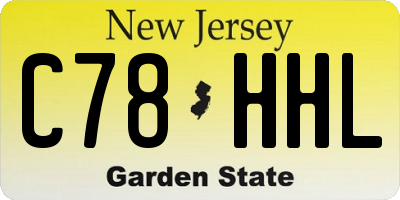 NJ license plate C78HHL