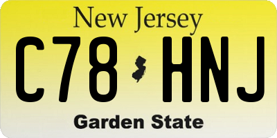 NJ license plate C78HNJ