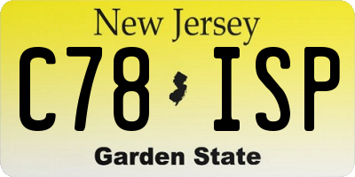 NJ license plate C78ISP