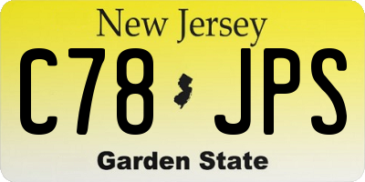 NJ license plate C78JPS